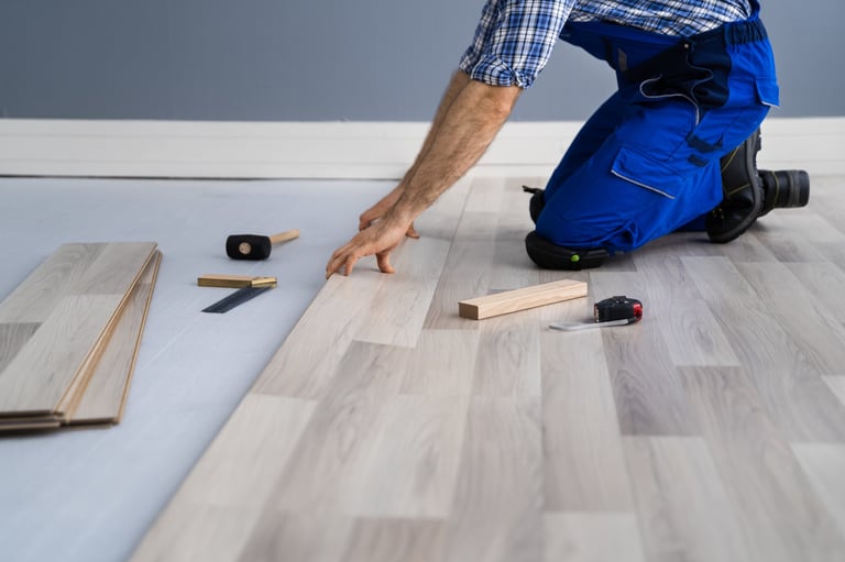 Hardwood floor installation